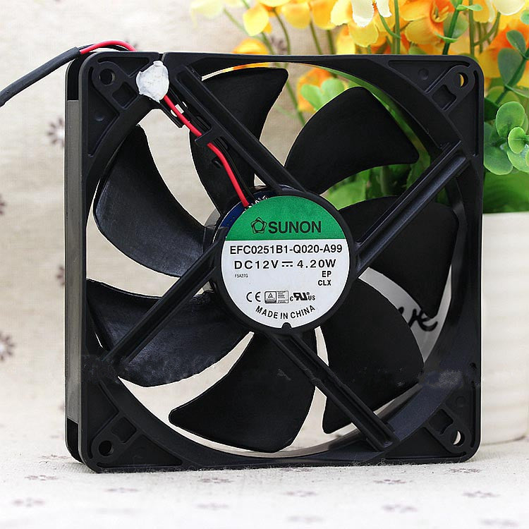 1PC SUNON EFC0251B1-Q020-A99 12V 4.20W 12CM 12025 2-wire Cooling Fan