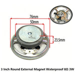 3 Inch 4Ω 8Ω 16Ohm 1W 2W 3W 5W 10W 20W Full-range Speaker Loudspeaker Waterproof