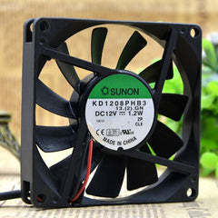 SUNON KD1208PHB3 8CM 8015 12V 1.2W Power Supply Motherboard Cooling Fan 2wires