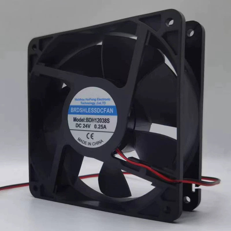 1 PCS HuiFeng Fan BDH12038S DC24V 0.25A 12038 12CM 2 WIRE cooling fan