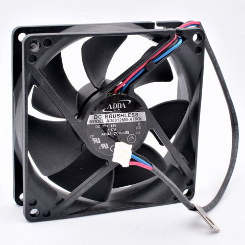 AD0912MB-A76GL 92mm fan 92x92x25mm DC12V 0.17A 3 wires for the cooling fan