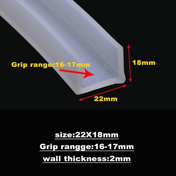 silicone rubber glass seal strip bath shower door window edge trim glazing strip