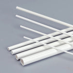 250mm ABS Round Tube Dia 2/2.5/3/4/5/6/8mm Styrene Plastic Strips Rod Plasticard