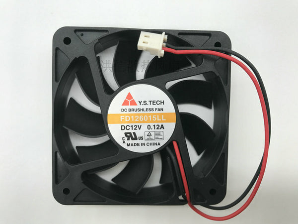 Y.S.TECH Fan FD126015LL DC12V 0.12A 6015 6CM 2 Pin