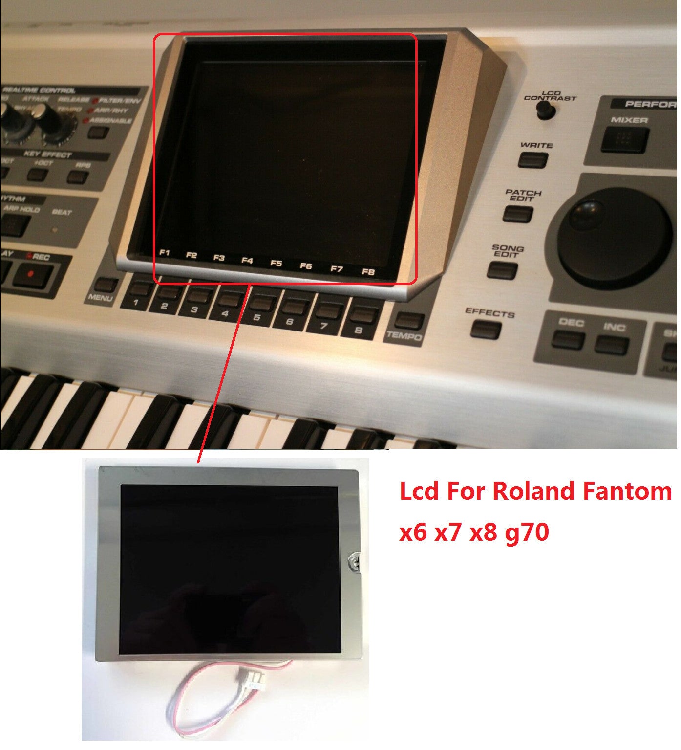 Brand New LCD Display Screen Replacement for ROLAND FANTOM X6 X7 X8 G70 Repair