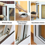 5Meters Weather Draught Excluder Brush Strip Window Door Seal Tape Self-adhesive
