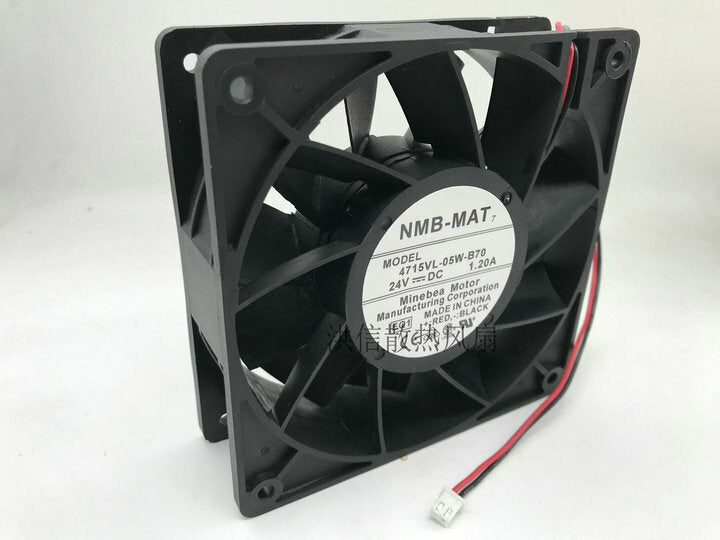NMB-MAT Fan 4715VL-05W-B70 DC 24V 1.20A inverter fan 2 Pin 12038 12CM