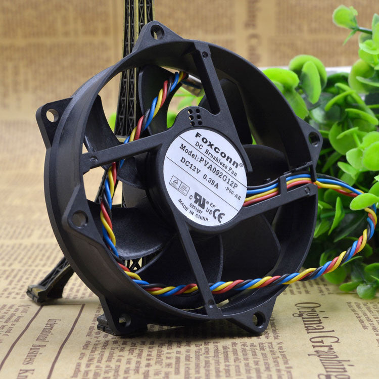 2pcs FOXCONN 9cm 9025 Round Fan 90*90*25MM Ball PVA092G12P 12V 0.39A 4pin