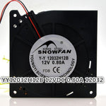 12CM 12032 Turbo Fan Double Ball Blower YY12032H12B 12V 0.80A