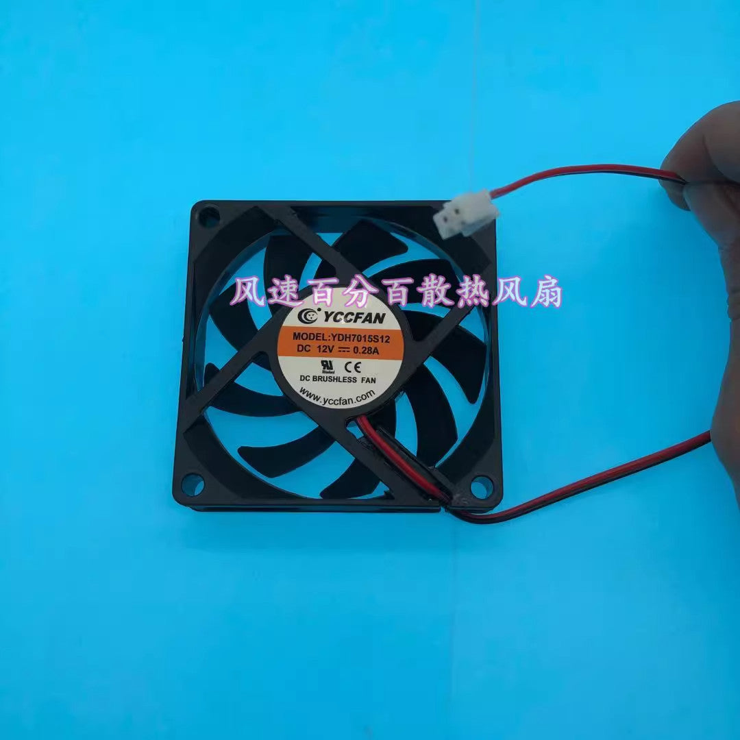 YCCFAN YDH7015S12 DC12V 0.28A 7cm 2-Wire Cooling Fan
