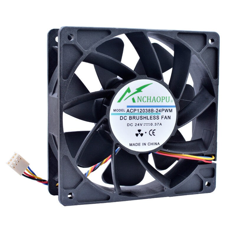 ACP12038B-24PWM 120mm fan 12cm DC24V 0.37A Double ball 4 lines PWM cooling fan