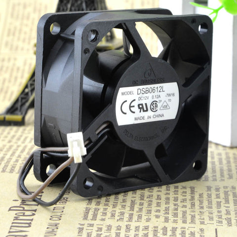Delta DSB0612L 7W16 DC12V 0.12A 6CM 6025 60mm 60x60x25mm 2Pin Cooling Fan