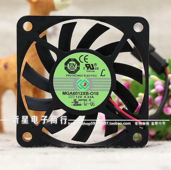 MAGIC MGA6012XB-O10 6010 12V 0.23A 6cm 2 wire dual ball axial flow fan