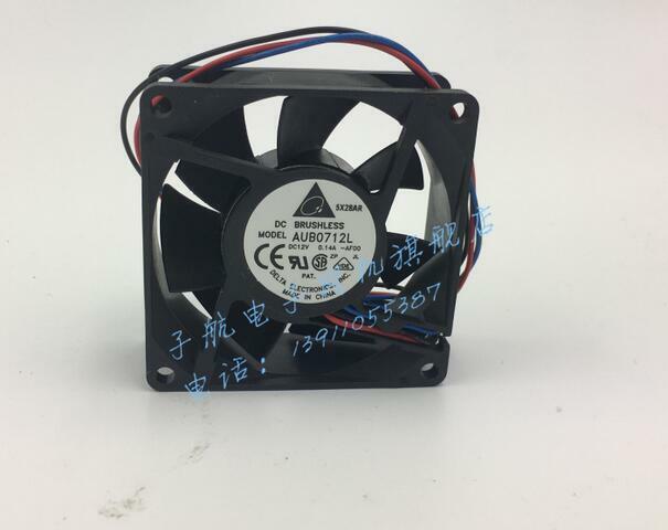 1pcs DELTA AUB0712L 7025 70*70*25MM 12V 0.14A 3pin fan