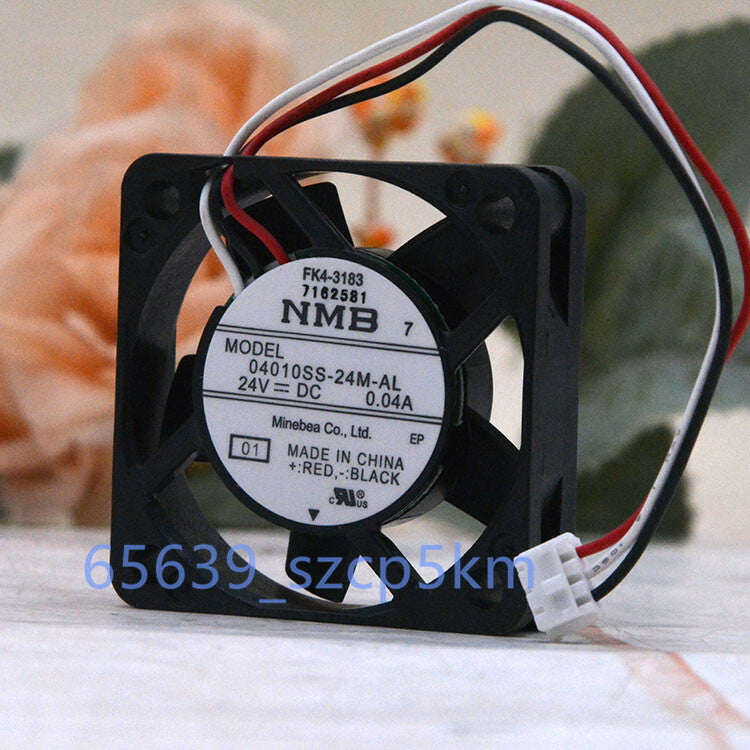 NMB 04010SS-24M-AL 40*40*10MM 24V 0.04A 3Pin Cooling Fan