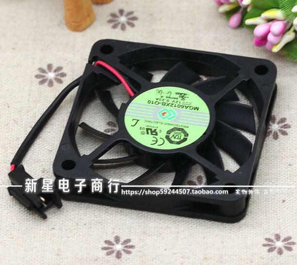 MAGIC MGA6012XB-O10 6010 12V 0.23A 6cm 2 wire dual ball axial flow fan