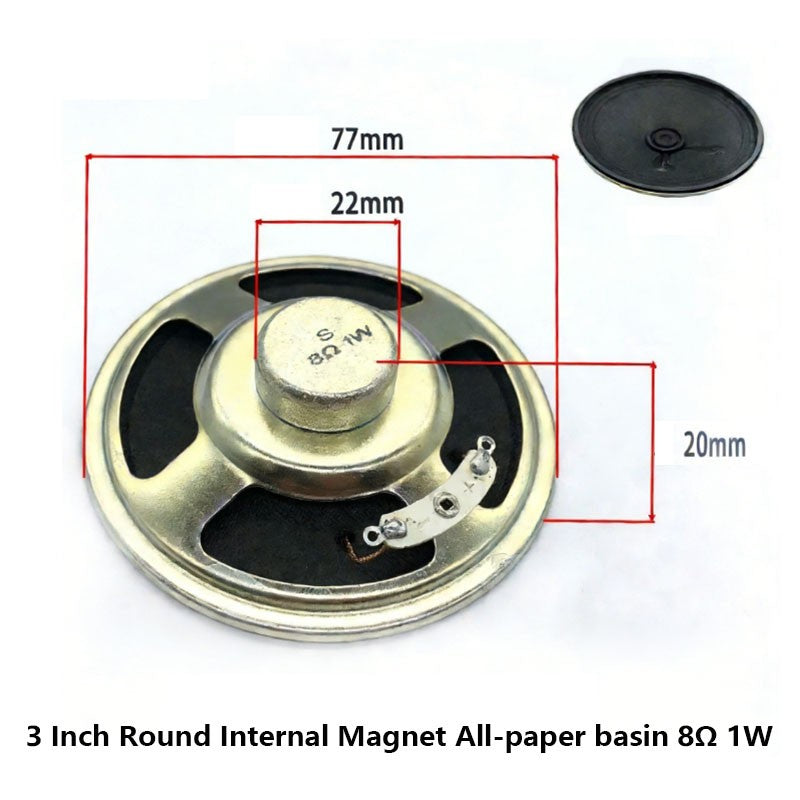 3 Inch 4Ω 8Ω 16Ohm 1W 2W 3W 5W 10W 20W Full-range Speaker Loudspeaker Waterproof