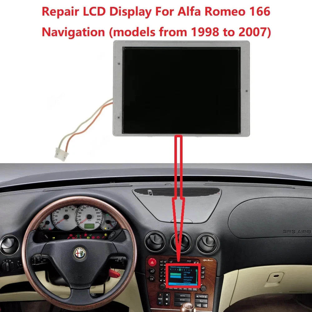 LCD Display For Alfa Romeo 166 CD Navigation Matrix Screen Repair 1998-2007