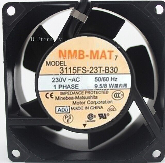 1 PCS NMB Fan 3115FS-23T-B30 AC 230V 8038 8CM 2 Wire Aluminum frame fan