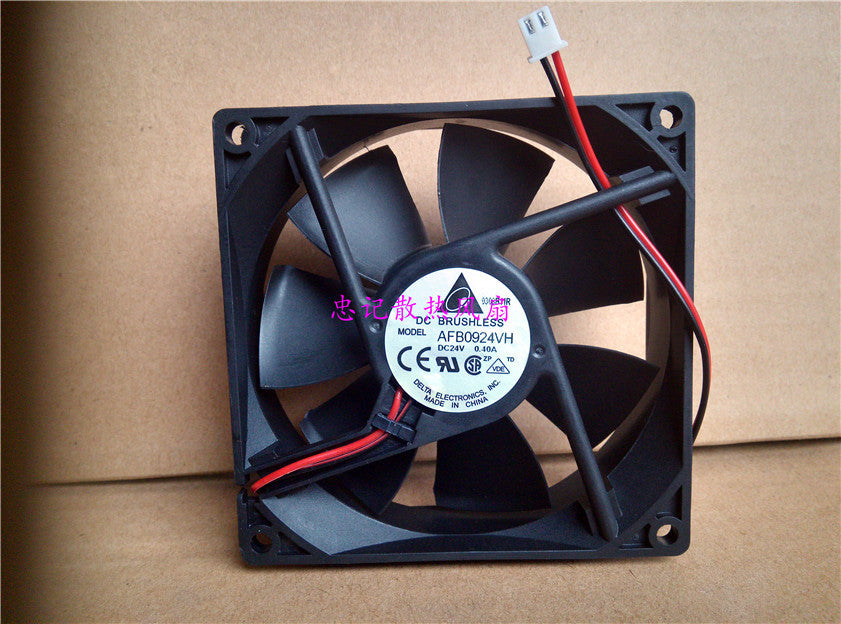 Delta AFB0924VH Fan DC 24V 0.4A 92x92x25mm 2 PIN 67CFM PC Computer Cooling Fan