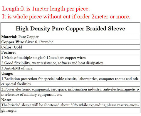 Width 2mm Shielded Copper Braided Expandable Sleeve Cable Wire Sheath Mesh Loom