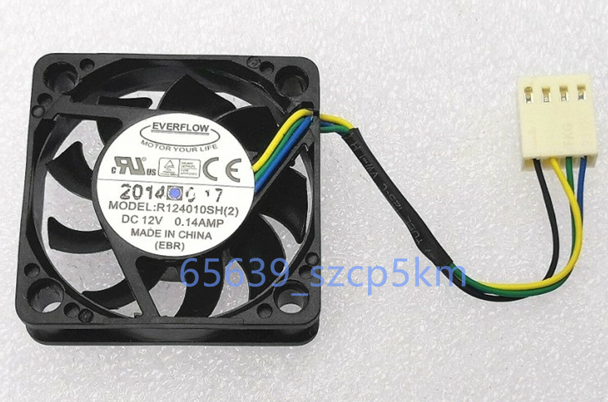 1PCS EVERFLOW R124010SH(2) 4010 4CM 12V 0.14A 4PIN PWM Silent Cooling Fan