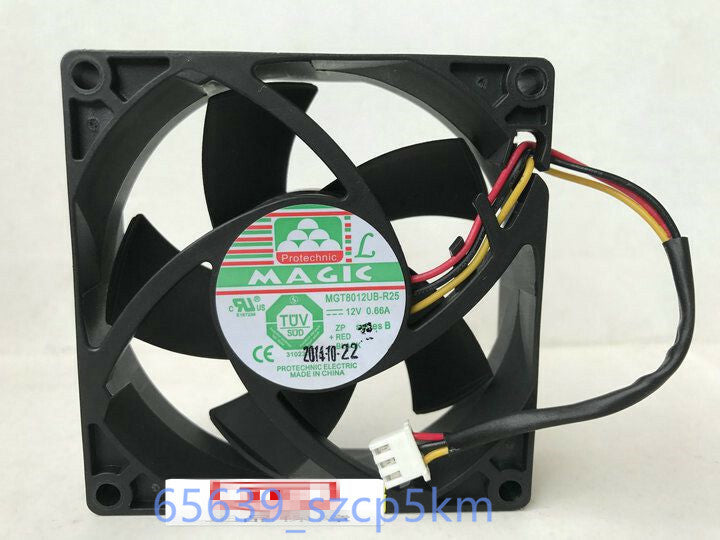 MAGIC MGT8012UB-R25 DC12V 0.66A 80x80x25mm 8025 8CM 3-Pin Cooling Fan