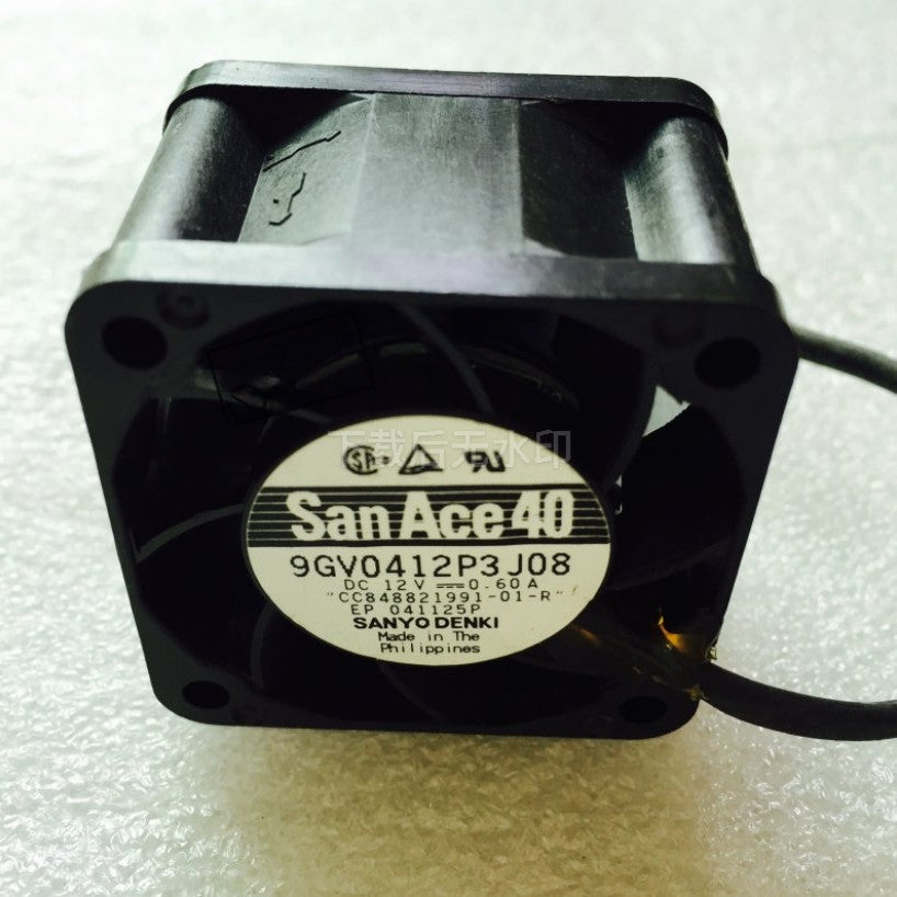 Sanyo 9GV0412P3J08 DC12V 0.60A 4cm 4028 4-wire cooling fan