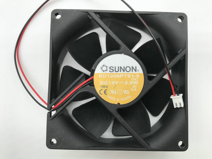 SUNON KD1209PTS1-6 DC12V 2.8W 90*90*25MM 9CM 2Pin Cooling Fan