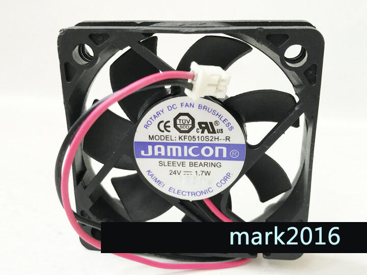 JAMICON Cooling Fan KF0510S2H-R DC24V 1.7W 2-Pin 50x50x10mm