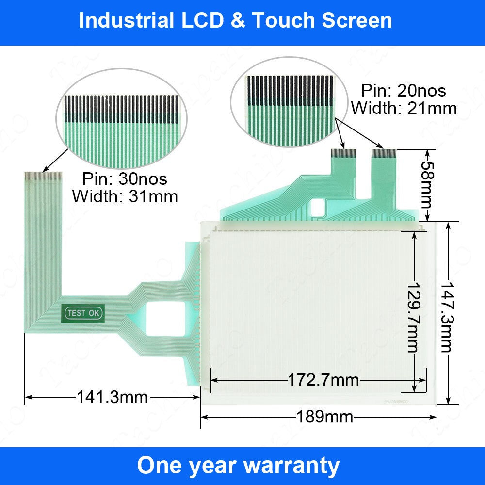 VT3-V8 Touch Screen for Keyence VT3V8 Touch Panel Glass with Protective Film