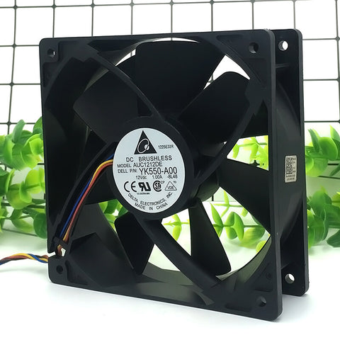 Delta AUC1212DE DC 12V YK550-A00 1.00A 12038 12cm 4-line server cooling fan