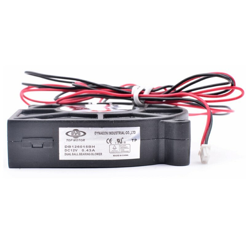 DB126015BH 6cm 6015 60mm DC12V 0.43A Ball Turbine Blower Side Blowing Fan 2PIN
