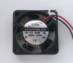 2pcs ADDA AD0205MB-K50 2507 5V 0.09A 2.5cm 2 line cooling fan