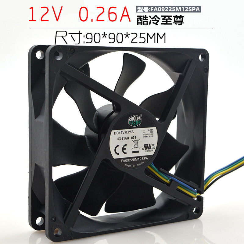 1pcs CoolerMaster FA09225M12SPA 0.26A 9CM CPU PWM cooling fan