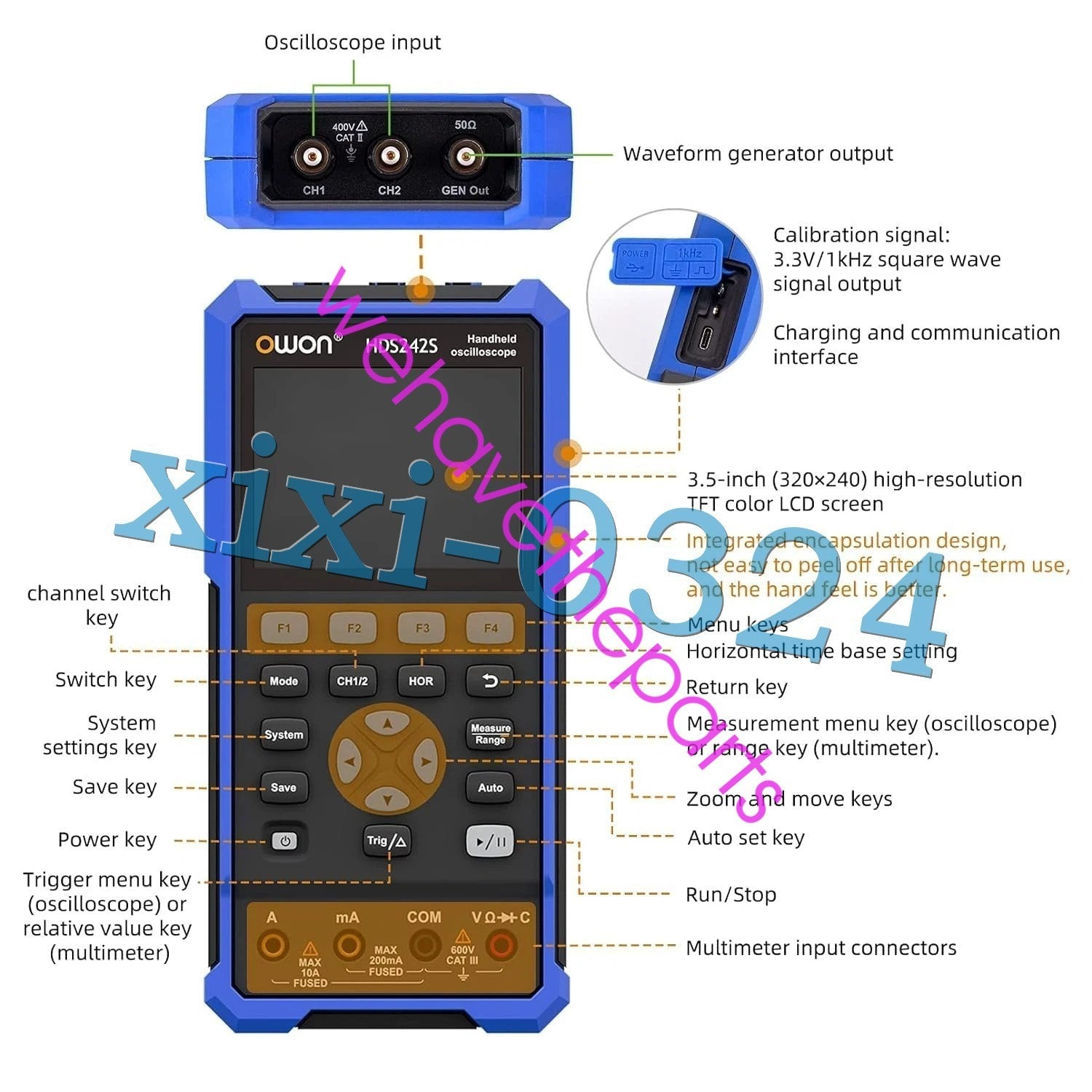 NEW OWON HDS242S Digital Oscilloscope Multimeter Fast delivery