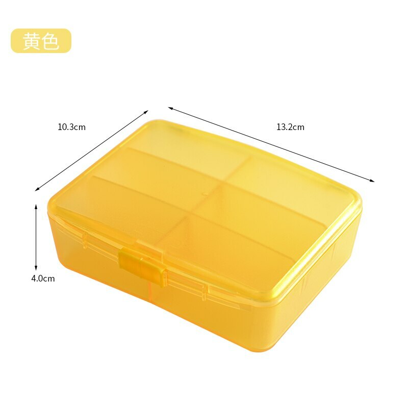 Medicine Pill Box 6 large Grids Pills Box for Vitamin/ capsule pill case