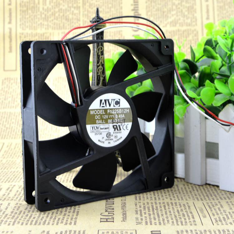 AVC F1225B12H 12V 0.45A 12cm 12025 3pin