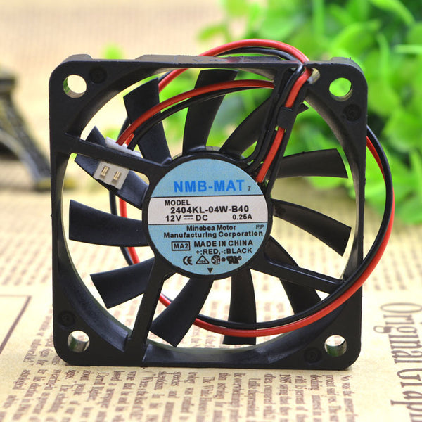 NMB 6010 12V 0.25A 6CM Slim 2 wire 2404KL-04W-B40 cooling fan