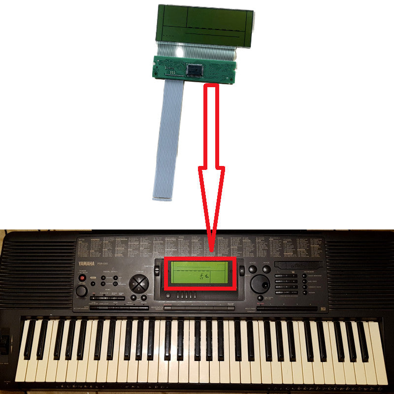 New LCD Screen Display For Yamaha PSR 520 PSR-520 PSR 620 PSR-620 Replacement
