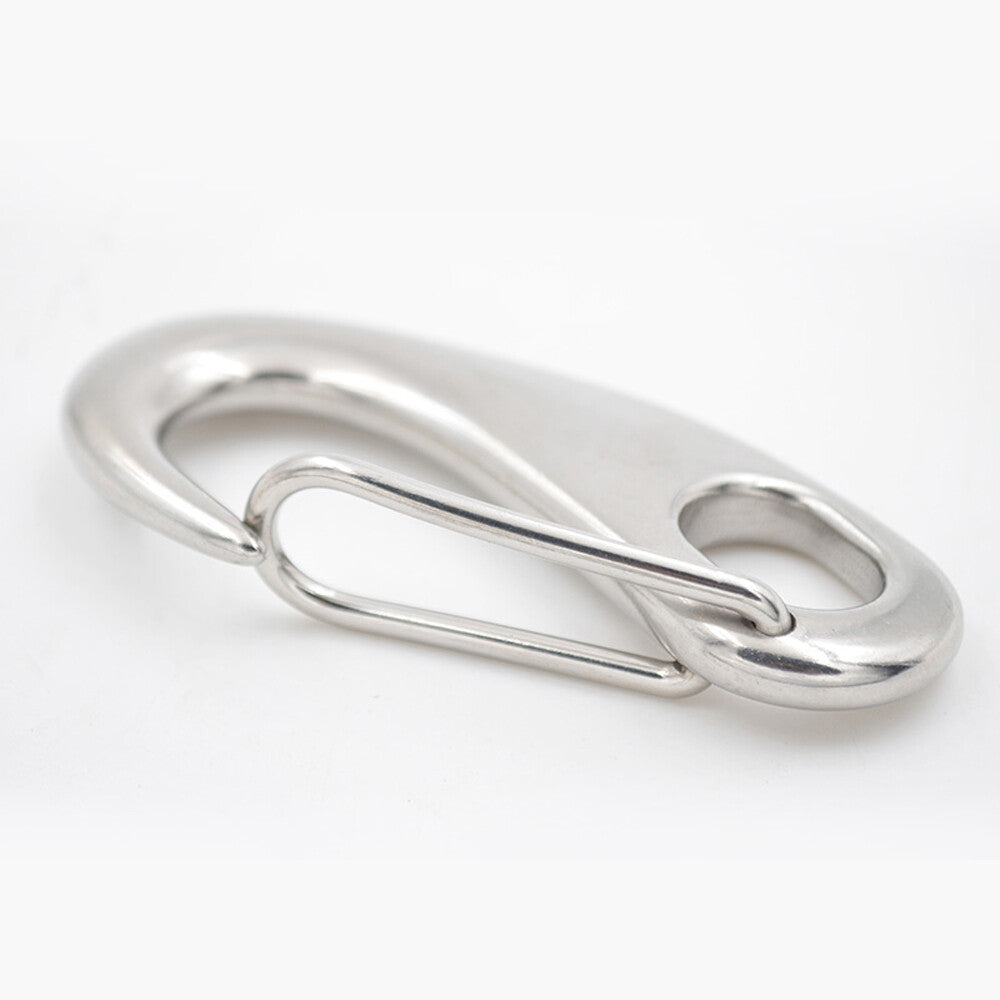 Stainless Steel Portable Snap Hook Boat Rigging Spring Clip Wire Gate Carabiner