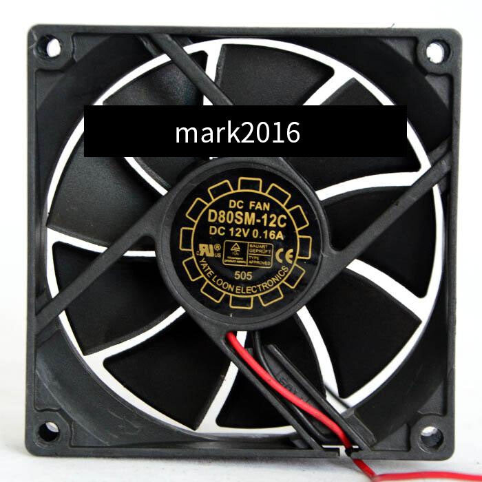 DC FAN D80Sm-12C 12V 0.16A 8020 8CM 2-wire Motor protection cooling FAN