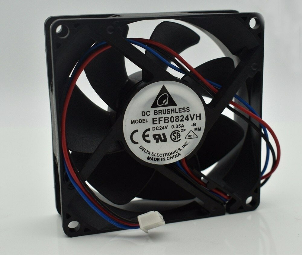 DELTA EFB0824VH 8025 24V 0.35A 80*80*25mm 8CM 3wire Double ball cooling fan