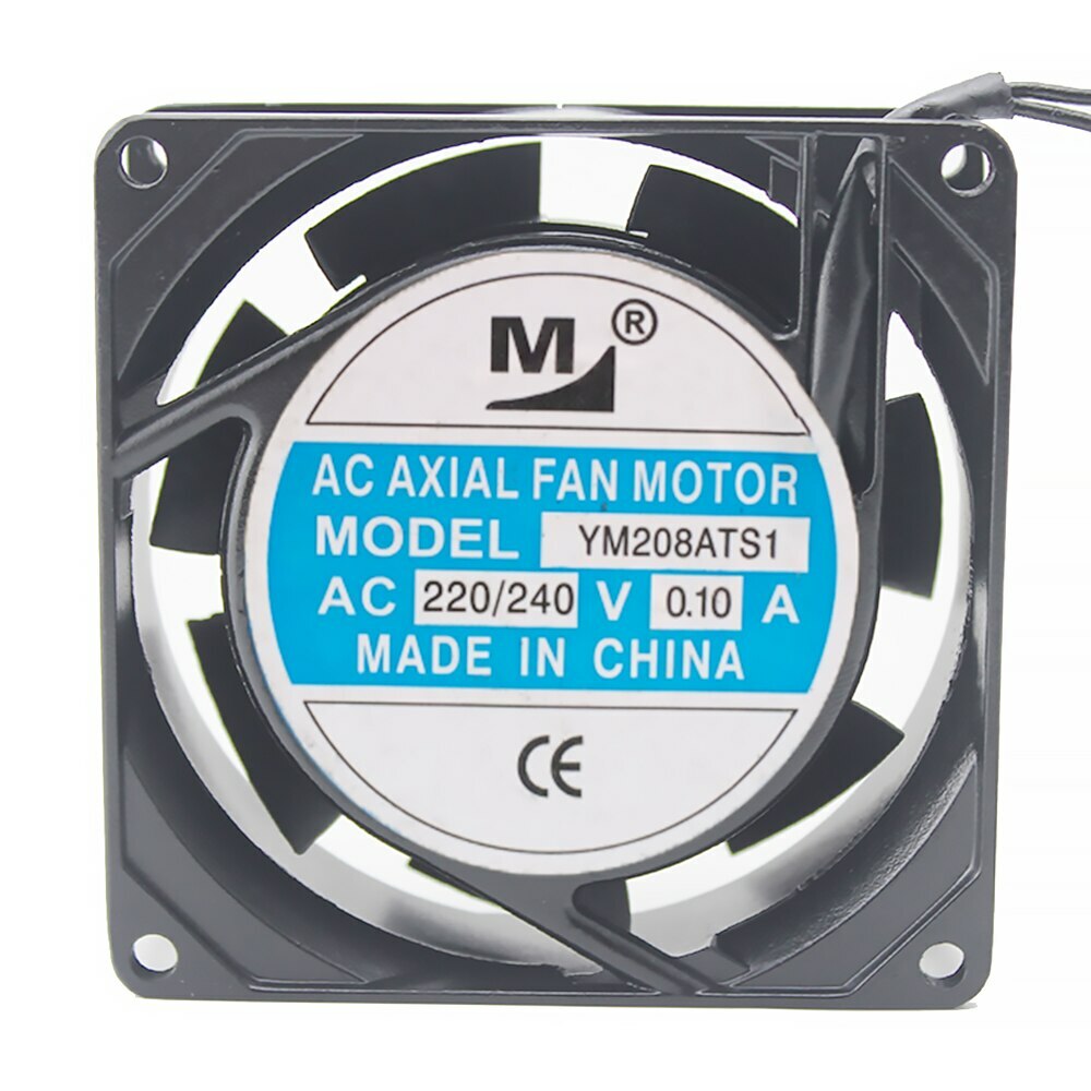 YM208ATS1 AC 220/240V 0.10A 8CM 8025 80X80X25MM Aluminum frame cooling fan