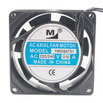 YM208ATS1 AC 220/240V 0.10A 8CM 8025 80X80X25MM Aluminum frame cooling fan