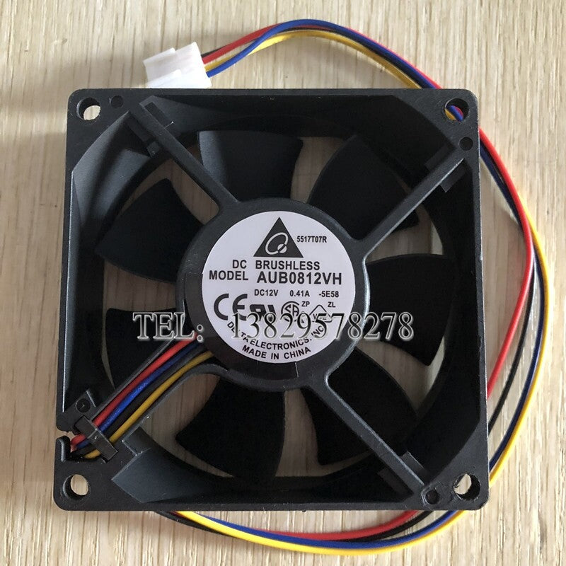 Delta AUB0812VH 80*80*25mm 12V 0.41A 4-pin pwm Cooling Fan