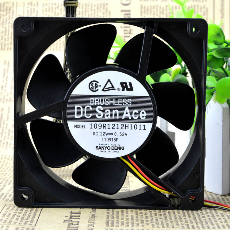 Sanyo San Ace 109R1212H1011 120x120x38mm DC 12V 0.52A 3 Pin Chassis Cooling Fan