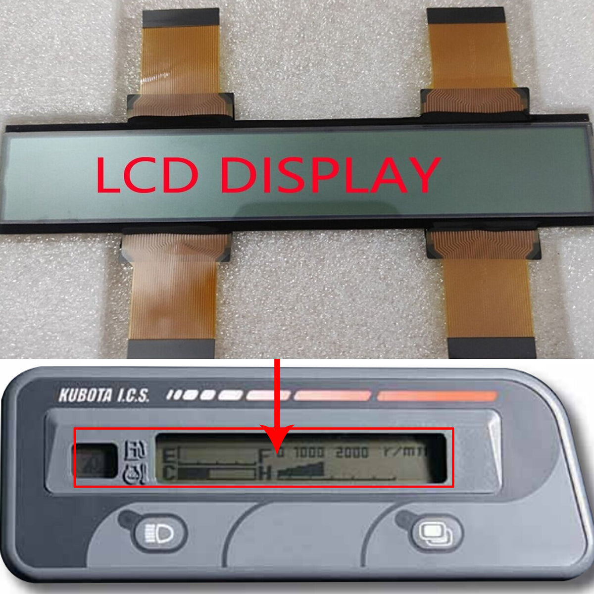 Replacement LCD DISPLAY instrument KUBOTA KX36-3 KX41-3S, KX41-3V Mini excavator