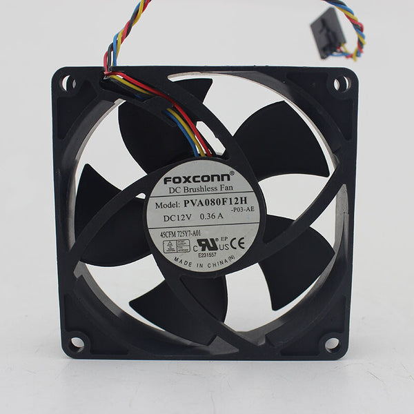 FOXCONN PVA080F12H 8020 8CM 12V 0.36A 4PIN Dell server PWM fan