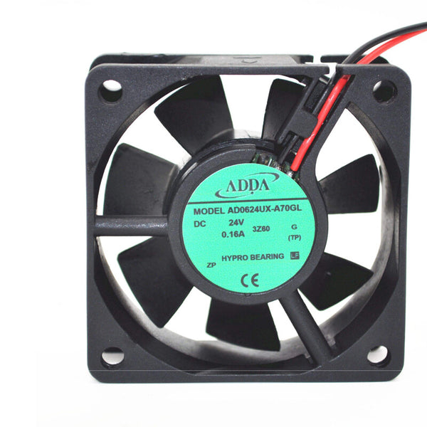 for ADDA AD0624UX-A70GL 60x60x25mm 6cm DC 24V 0.16A 2-wire Server cooing Fan